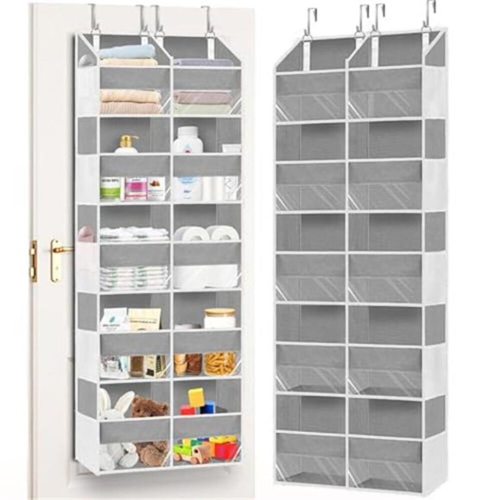 Over Door Organizer 5 Tier Hanging Storage With Mesh Pockets
